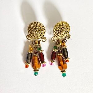 Vintage Beaded Dangle Earrings